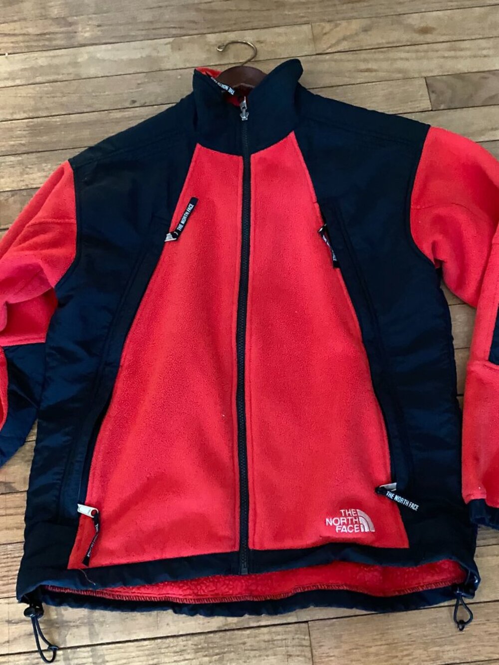 Vintage North Face 90's Ladies Red Black Denali Polartec Fleece Jacket - M